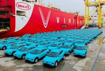 Gần 1.500 ô tô điện VinFast VF 6 khoác áo xanh đặc trưng lên đường sang châu Âu