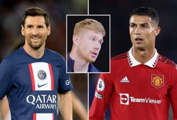 De Bruyne khiến Pep 'muối mặt' khi lựa chọn giữa Ronaldo và Messi