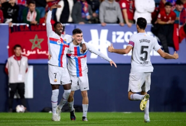 Lewandowski nhận thẻ đỏ từ sớm, Barca quả cảm thắng ngược dòng Osasuna