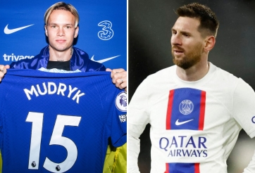 Tân binh Mudryk của Chelsea có vinh dự mà Messi chưa từng được nếm trải