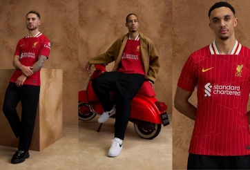 Liverpool 'trình làng' mẫu áo sân nhà mùa giải 2024/2025
