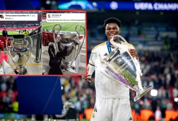 Bắt chước Alonso, sao Real ăn mừng danh hiệu C1 độc đáo