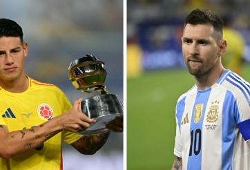 Danh hiệu cá nhân Copa America 2024: Messi vắng bóng, James xứng đáng