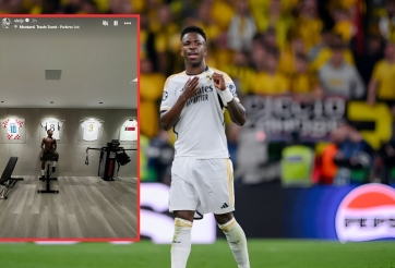 Khoe ảnh tập luyện, Vinicius thể hiện tình yêu với Real Madrid