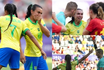 Huyền thoại Marta rơi nước mắt trong ngày nhận thẻ đỏ