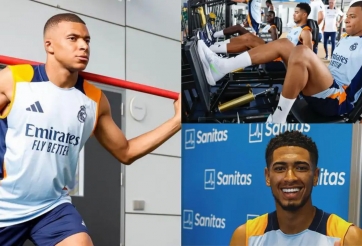 Mbappe và Bellingham 'đạp cỏ, sẵn sàng mùa giải mới cùng Real