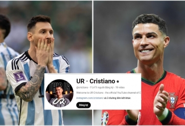 Vừa tạo kênh Youtube, Ronaldo cho Messi 'hít khói' chỉ sau 2 giờ