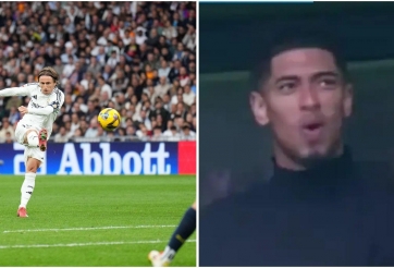 Đồng đội Real 'há hốc mồm' với siêu phẩm của Luka Modric