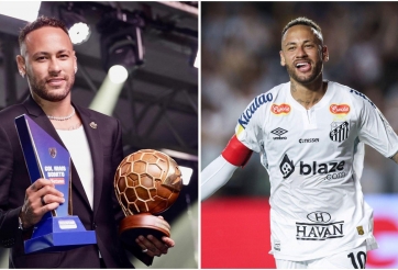 Neymar nhận giải thưởng đầu tiên tại Santos