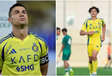 Con trai Ronaldo ghi bàn điêu luyện, 'Siu' cực chất!