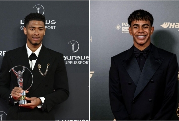 Nối gót Bellingham, Yamal giành giải thưởng danh giá