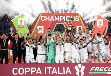 Thắng tối thiểu, Bologna hạ Milan vô địch Coppa Italia