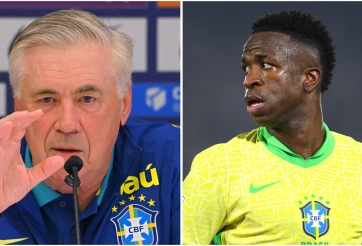 Carlo Ancelotti ra chỉ thị với Vinicius tại ĐT Brazil