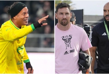 Vệ sĩ Messi 'ăn no hành' Ronaldinho