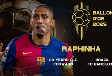 Gạt Raphinha, sếp lớn Barca chỉ 4 ứng viên giành Quả bóng Vàng