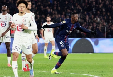 Dembele lập cú đúp, PSG thắng Lille để chiếm ngôi đầu Ligue 1