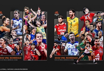 Lịch thi đấu tuần 1 giải bóng chuyền nam Volleyball Nations League 2022