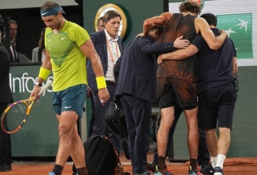Nadal: 'Tôi thấy buồn khi nhìn thấy Zverev khóc vì chấn thương'