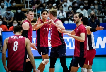 Kết quả bóng chuyền nam VNL 2022 ngày 5/7: Mỹ đầy bản lĩnh