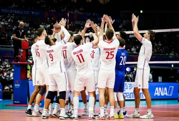 Kết quả bóng chuyền nam VNL 2022 ngày 8/7: Pháp 'đè bẹp' ĐKVĐ VNL