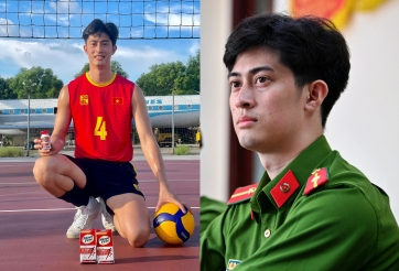 Sao bóng chuyền Quản Trọng Nghĩa trong bộ quân phục: Không khác gì soái ca