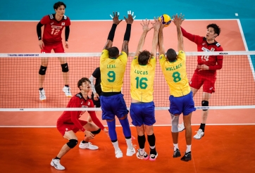 Kết quả bóng chuyền nam WCH 2022 ngày 28/8: Brazil hủy diệt Nhật Bản