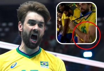 Sao bóng chuyền Brazil gây sốc khi chĩa 'ngón tay thối' vào máy quay