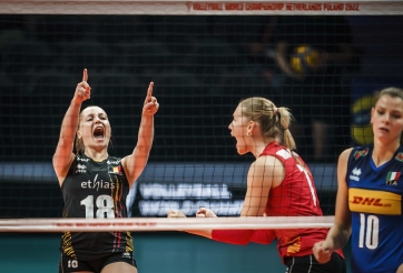 Ăn mừng sớm, bóng chuyền nữ Bỉ nhận kết cục thảm tại giải VĐTG 2022