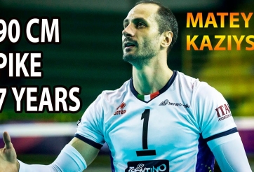 Quái vật bóng chuyền bật nhảy 3m90 cao nhất thế giới: Đập xé chắn đối thủ