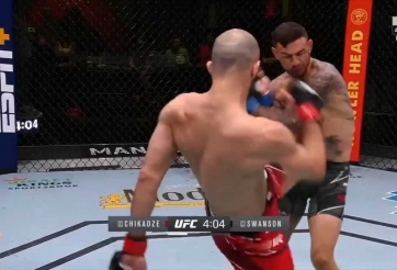 VIDEO: Giga Chikadze tung 'cú đá dập gan' khiến đối thủ ôm sàn sau 1 phút