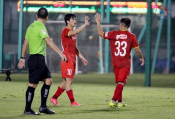 Công Phượng lập công giúp ĐTQG đánh bại 'đàn em' U22 Việt Nam