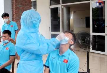 U22 Việt Nam xét nghiệm Covid-19 trước khi trở về nhà
