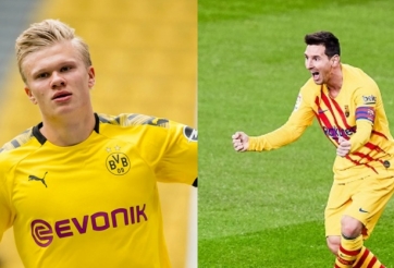 Haaland bắt đầu tiếp cận Messi