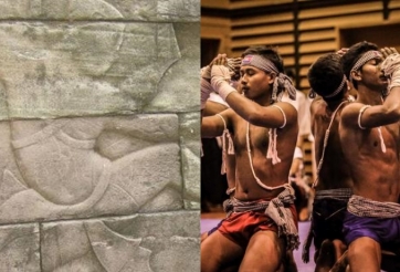 Cận cảnh môn võ được khắc chiêu thức lên ngôi đền cổ Đông Nam Á