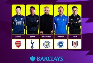 Đề cử HLV hay nhất tháng 8: Bất ngờ Ten Hag thắng 4 trận liền không có tên