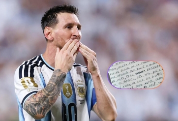 Một từ bị gạch trong thư tay Messi khiến cả thế giới tranh luận