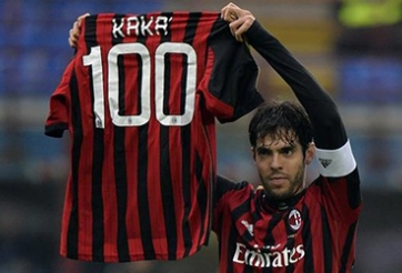 Lập cú đúp, Kaka vượt mốc 100 bàn thắng cho AC Milan