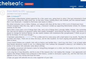 Chán ngán MU, fan ruột gửi thư xin gia nhập hội CĐV Chelsea