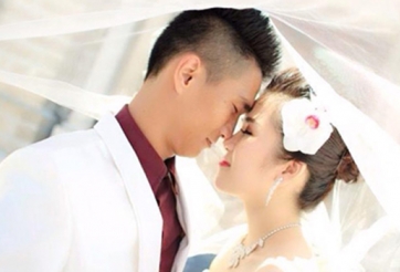 Ảnh cưới lãng mạn của tiền vệ HAGL