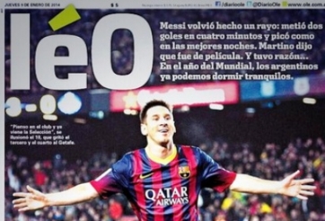 Nhật báo nổi tiếng Olé đổi tên để vinh danh Lionel Messi