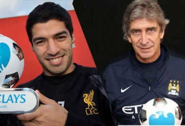 Suarez và HLV Pellegrini nhận danh hiệu xuất sắc nhất tháng 12