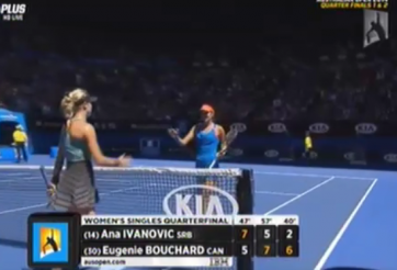 Video tennis: Ivanovic - Bouchard (Tứ kết Australian Open)