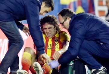Puyol dính chấn thương nhẹ trong trận thắng Levante