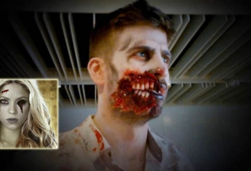 Rùng rợn với ảnh biến thành xác sống của Pique