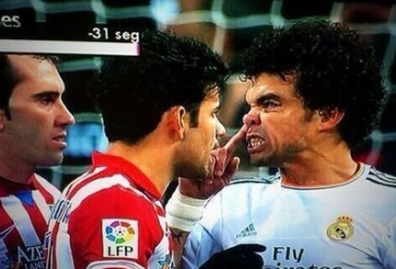 Pepe xì nước mũi vào mặt Diego Costa