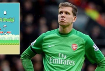 Thành tích đáng nể của Szczesny trong trò Flappy Bird