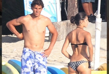 Nadal như 'mất sổ gạo' khi đi chơi với bồ xinh đẹp