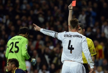 VIDEO Ramos nhận thẻ đỏ oan vì Neymar việt vị