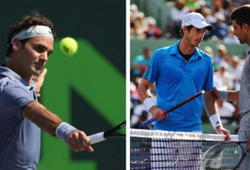 Federer dừng bước ở tứ kết, Djokovic đánh bại Murray