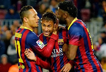 Neymar lập cú đúp, Barca leo lên ngôi nhì La Liga